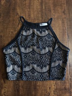 Lace halter top