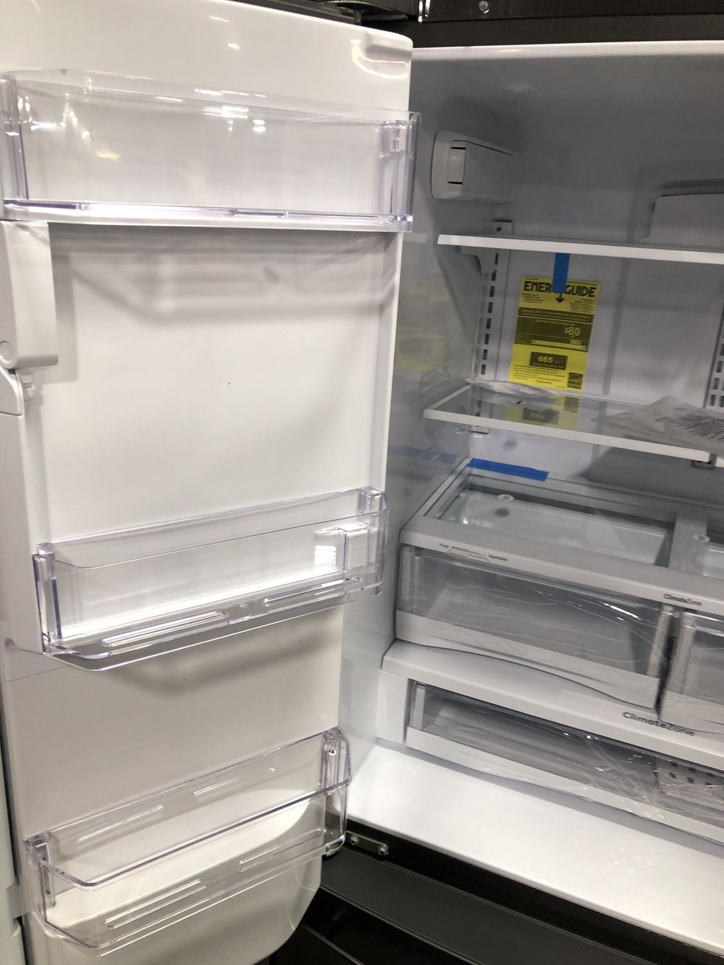 π₯ππ€― GE 22.1 cu. ft. French Door Refrigerator in Black Slate Fingerprint