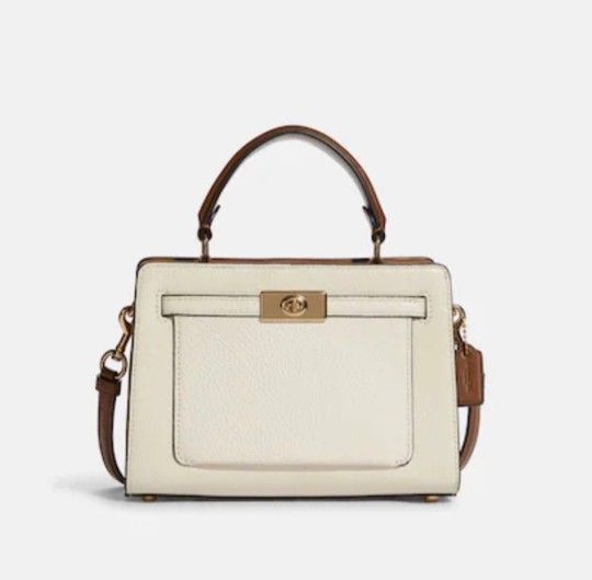 NWT Authentic White Coach Mini Lane Top Handle Crossbody