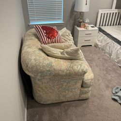 Loveseat, Large Foot Rest, And Oversized Chair