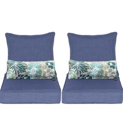 Set of 2 Patio Cushions w/ Pillows (HN)
