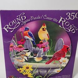 350-piece Round Jigsaw Puzzle titled Learning to Fly
