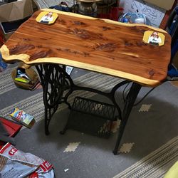••Cedar Top Desk w/ Singer Legs & White Co. Legs•• PRICED TO MOVE
