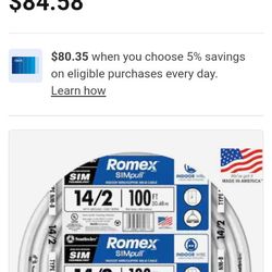 14/2 100-ft. Romex SIMpull Non-Metallic Wire (By-The-Roll)