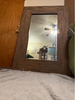 Large solid wood mirror $45