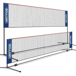 Badminton Pickleball Net - Adjustable Portable Net for Junior Tennis, Pickleball