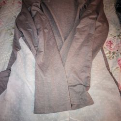 $5 Plus Size Cardigan With Cream Trim At The Bottom 