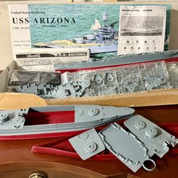 Three USS Arizona Model Kits 1/350 Banner and Revell