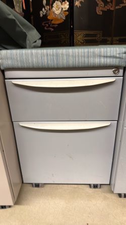 File cabinet metal on wheels