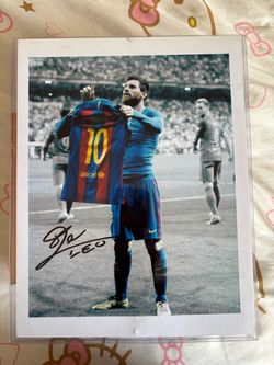 Messi print signed Picture