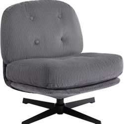 HollyHOME 360° Swivel Accent Chair, Comfy Reading Upholstered Lazy Chair – New