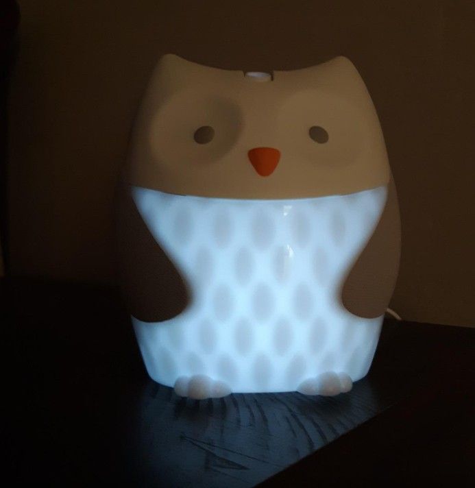 Plug-In Powered Owl Nightlight with Music, Lights & Starry Sky Projection
