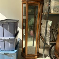 American Furniture Company 1983 Wooden Glass Display Cabinet