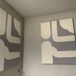 Set Of 3 Large Paintings 