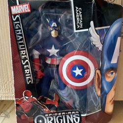New Spider-Man Origins Captain America Action Figure Marvel Signature Series $20 