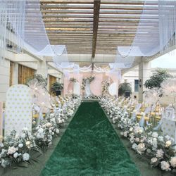 Fuhsy Wedding Decorations Aisle Runner for Wedding Ceremony Emerald Green Aisle Runners 4FTx15FT Bridal Runway Rustic Carpet Runner for Party Wedding 