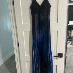 Blue Dress / Gown with Swarovski Crystals