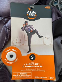 Halloween Costume Light Up Cyborg Ninja Costume $10