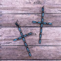 Fashion Cross Earrings 