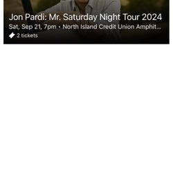 2 Jon Pardi Lawn Tickets