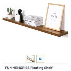 Long Floating Shelves - Rustic Brown - New In Box