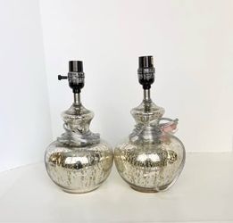 Set of 2 Mercury Glass Lamps