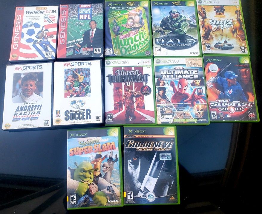 Nintendo Sega Genesis Xbox Xbox 360 Games 