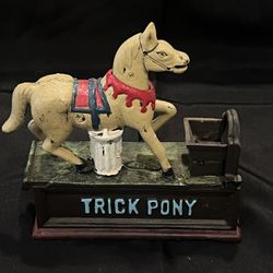 Wrought Iron Pony Bank (Antique)