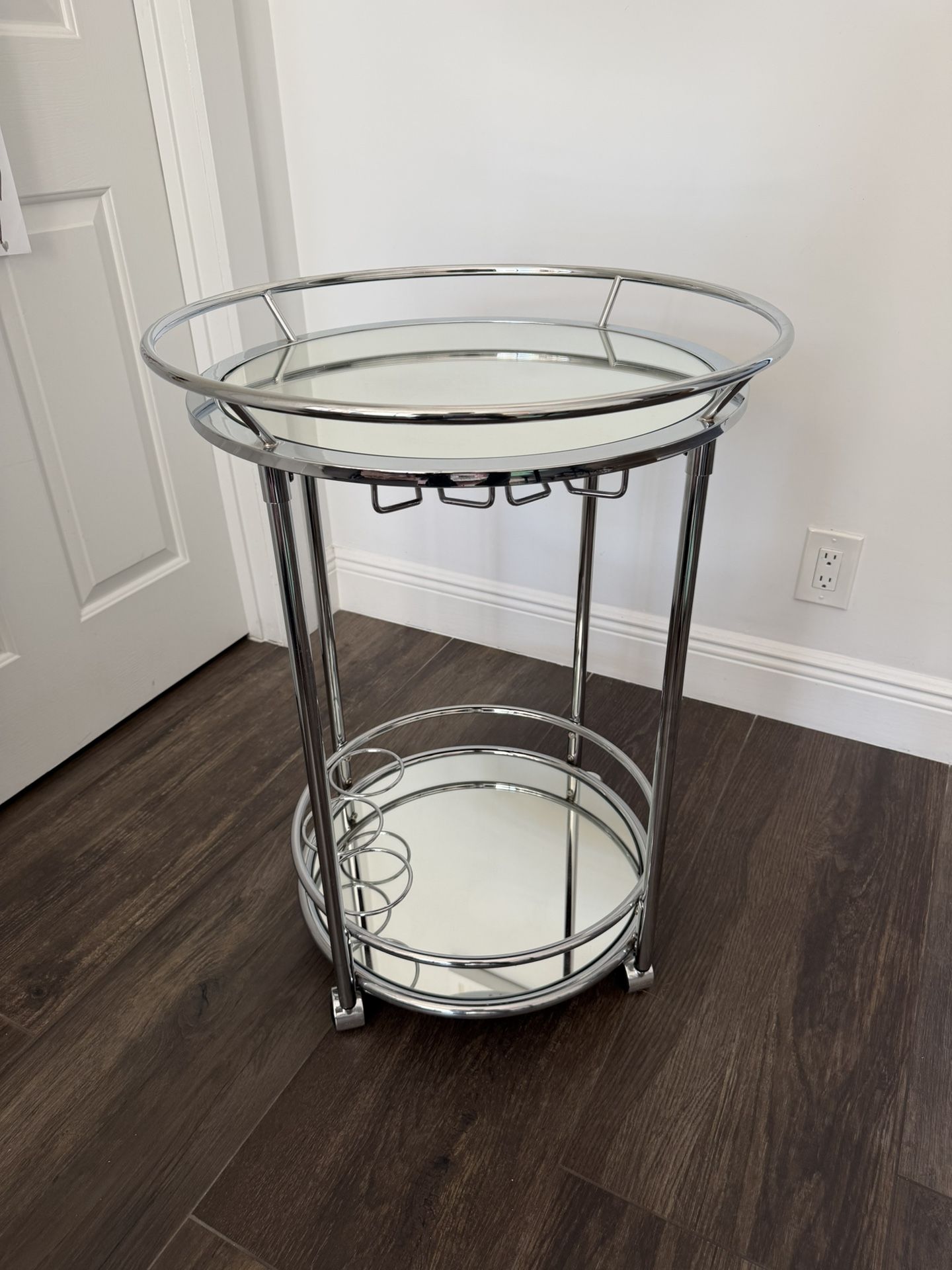 Z Gallerie Manhattan Bar Cart - chrome + mirror