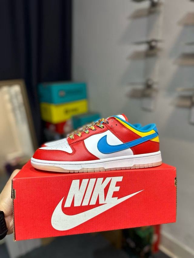 Red sports sneakers