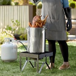 Turkey Fryer Kit (30 Qt) W / Seafood Boil Pot