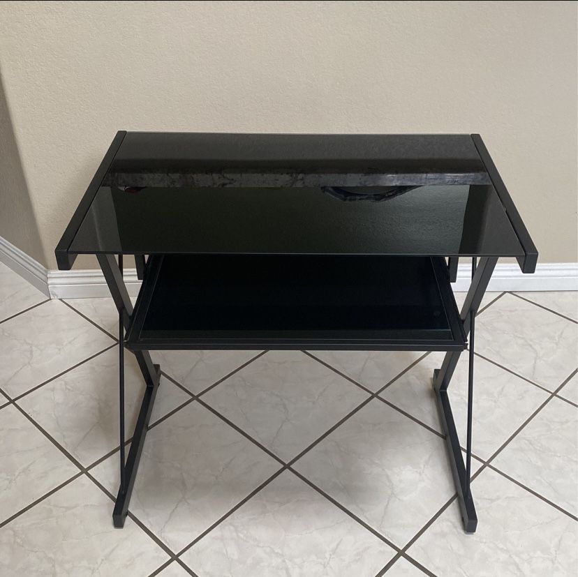 Black Tempered Glass Desk