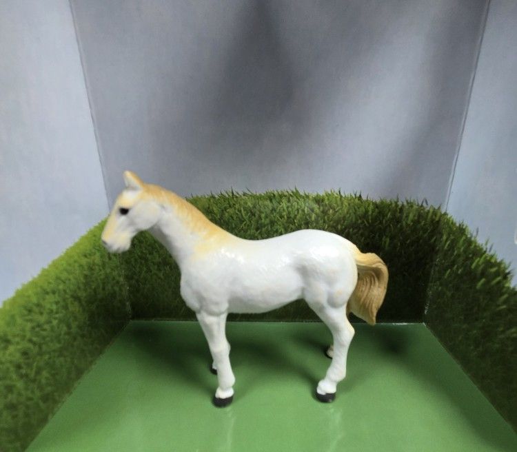 Vintage Horse Figure White Horse Figurine Toy