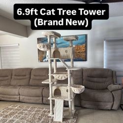 6.9ft Tall Cat Tree Tower (1 Available) Pickup Today!
