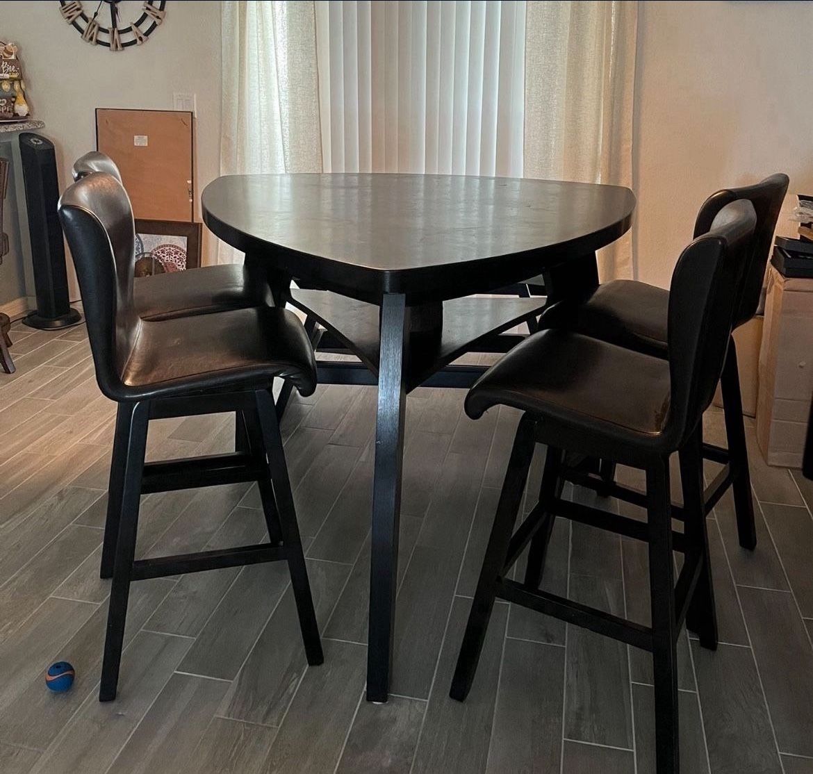 Dinning Table With 4 Tall Chairs And 1 Bench