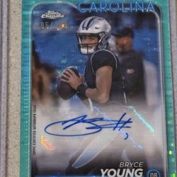 Bryce Young Aqua Refractor Autograph 185/199