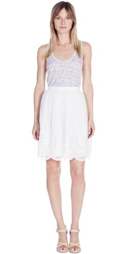Joie White Silk Skirt