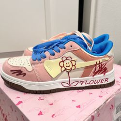 Pink And Blue Sneakers 