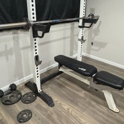 bench press squat rack 💪n weights