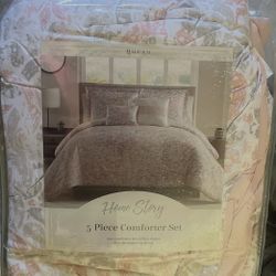 New 5 Piece Comforter Set Queen 