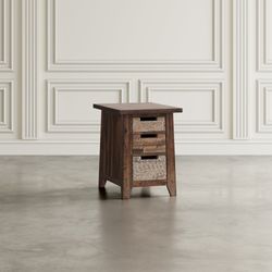 Painted Canyon Distressed Brown Power Chairside Table