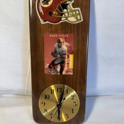 Wall Mount Clock Redskins Football 