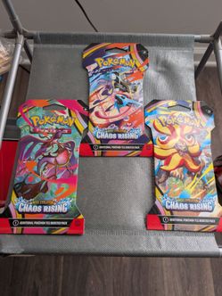 Pokémon TCG Mega Evolution Chaos Rising Booster Packs x3