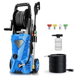 5000PSI Electric Pressure Washer 2026 2.8GPM High Power Washer with 4 Pressure Nozzle and Soap Bottle for Home, Car Washing, Fence Cleaning, Patio (Bl
