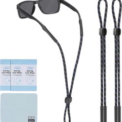 Glasses Holder Strap 2 Pcs- Sports Sunglasses Strap & Eyeglass String Lanyard