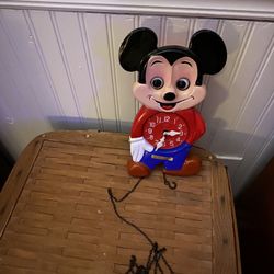 Vintage and Collectable Walt Disney World Mickey Mouse Novelty Wall Clock