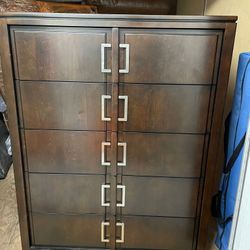 Tall Dresser And Night Stand - Bedroom Set 
