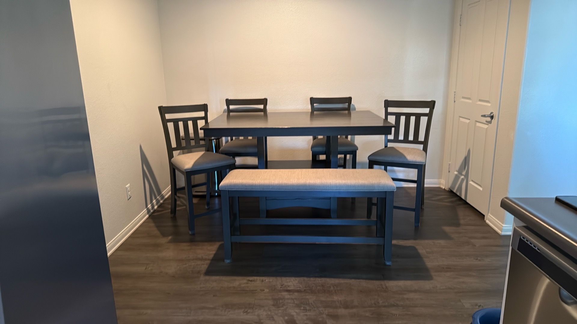 Dinning room table with bench and storage