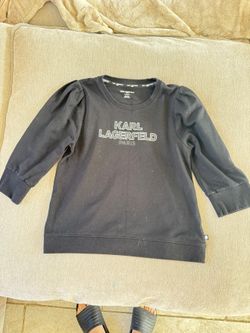 Women's Karl Lagerfeld Paris Black Sweatshirt Size XL