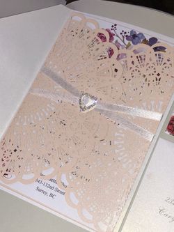 Quincianera or wedding invitations